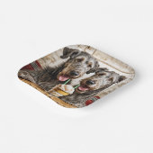 Irish Wolfhound Hunde mit einem Milchshake Pappteller (Gewinkelt)