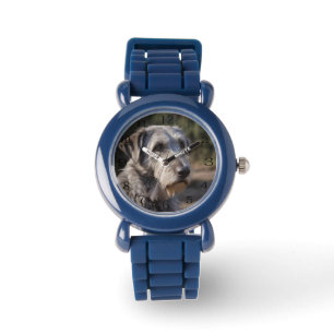 Irish Wolfhound ich bin nicht erstaunt, Kinder seh Armbanduhr
