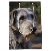 Irish Wolfhound ich bin nicht erstaunt, Mittlere Geschenktüte (Rückseite)