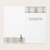 Irish Wolfhound in Antlers mit einem Karierten Erd (Innenseite Aufgefaltet)