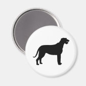 Irish Wolfhound (in schwarz) Magnet (Vorderseite/Rückseite)