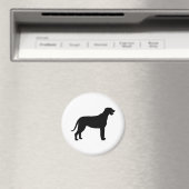 Irish Wolfhound (in schwarz) Magnet (In Situ (Geschirrspüler))