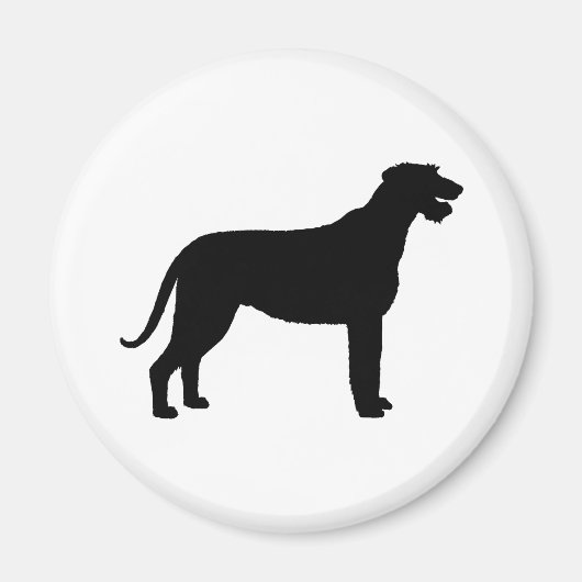 Irish Wolfhound (in schwarz) Magnet (Vorne)