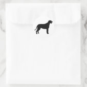 Irish Wolfhound (in schwarz) Runder Aufkleber (Tasche)