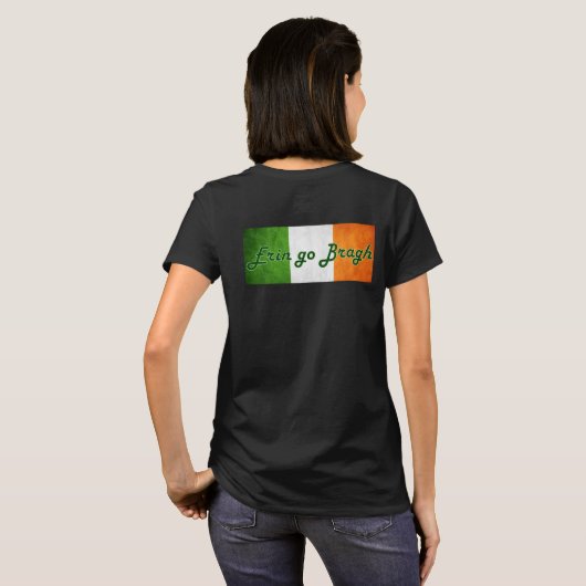 Irish Wolfhound irish flag Erin go Braga T - Shirt (Schwarz voll)