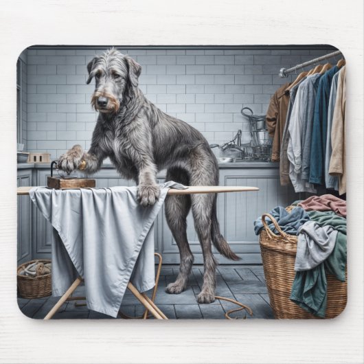 Irish Wolfhound Ironing Clothes Mousepad (Vorne)