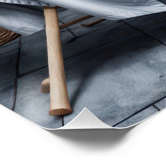 Irish Wolfhound Ironing Clothes Poster (Ecke)