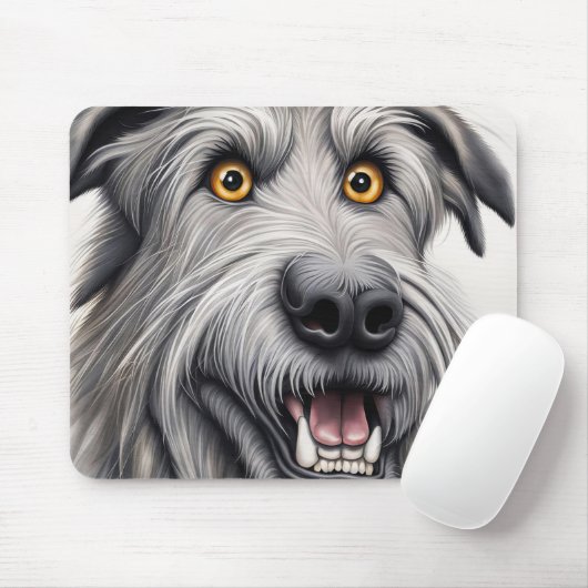 Irish Wolfhound Karikatur Mousepad (Mit Mouse)