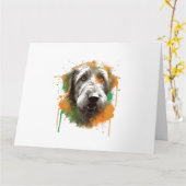 Irish Wolfhound Karte (Gelbe Blume)