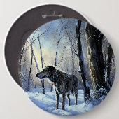 Irish Wolfhound Let It Snow Weihnachten Button (Vorne & Hinten)