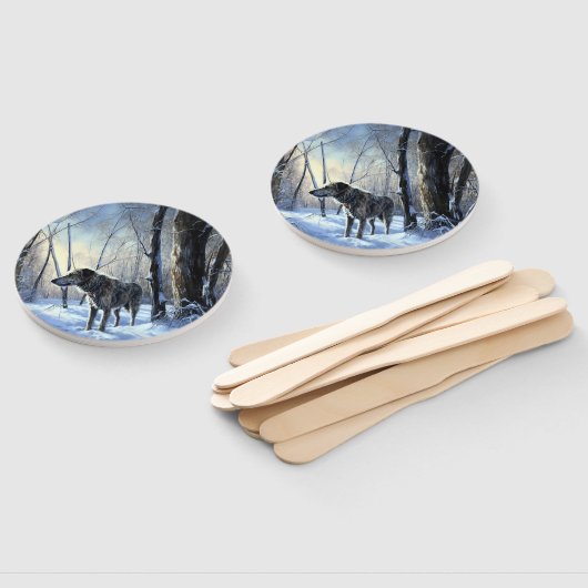 Irish Wolfhound Let It Snow Weihnachten Fächer (Non-assembled)