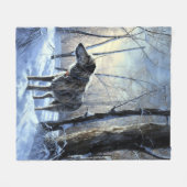 Irish Wolfhound Let It Snow Weihnachten Fleecedecke (Vorderseite (Horizontal))