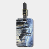 Irish Wolfhound Let It Snow Weihnachten Gepäckanhänger (Vorderseite vertikal)