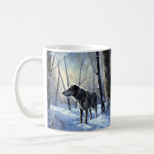Irish Wolfhound Let It Snow Weihnachten Kaffeetasse (Links)