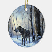 Irish Wolfhound Let It Snow Weihnachten Keramik Ornament (Links)