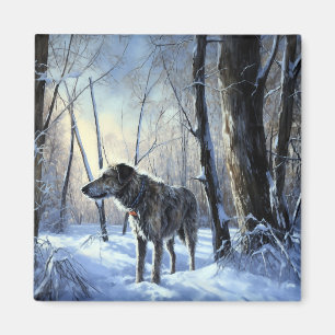 Irish Wolfhound Let It Snow Weihnachten Magnet