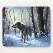 Irish Wolfhound Let It Snow Weihnachten Mousepad (Vorne)