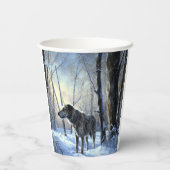 Irish Wolfhound Let It Snow Weihnachten Pappbecher (Rückseite)