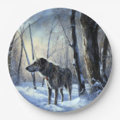 Irish Wolfhound Let It Snow Weihnachten Pappteller (Vorderseite)