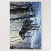 Irish Wolfhound Let It Snow Weihnachten Puzzle (Vertikal)