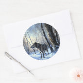 Irish Wolfhound Let It Snow Weihnachten Runder Aufkleber (Umschlag)