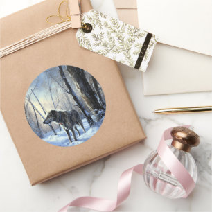 Irish Wolfhound Let It Snow Weihnachten Runder Aufkleber