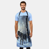 Irish Wolfhound Let It Snow Weihnachten Schürze (Getragen)