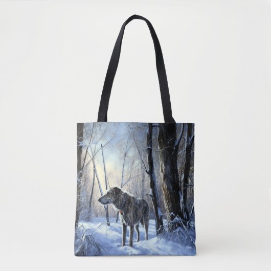 Irish Wolfhound Let It Snow Weihnachten Tasche (Vorderseite)