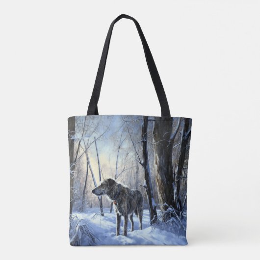 Irish Wolfhound Let It Snow Weihnachten Tasche (Rückseite)