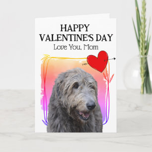 Irish Wolfhound Liebe Sie Mama Custom Valentine Ca Feiertagskarte