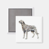Irish Wolfhound Magnet (Vorderseite/Rückseite)