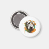 Irish Wolfhound Magnet (Vorderseite/Rückseite)