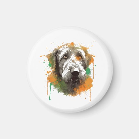 Irish Wolfhound Magnet (Vorne)