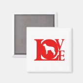 Irish Wolfhound Magnet (Vorderseite/Rückseite)