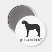 Irish Wolfhound Magnet (Vorderseite/Rückseite)