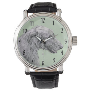 Irish Wolfhound-Malerei - Süße originelle Hundekun Armbanduhr