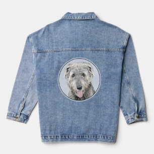 Irish Wolfhound-Malerei - Süße originelle Hundekun Jeansjacke