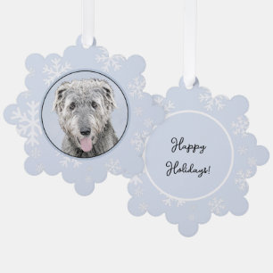 Irish Wolfhound-Malerei - Süße originelle Hundekun Ornament Karte