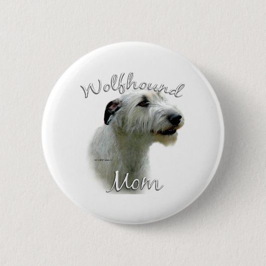 Irish Wolfhound Mama 2 Button (Vorderseite)