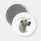 Irish Wolfhound Mama 2 Magnet (Vorderseite/Rückseite)