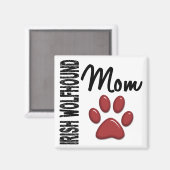 Irish Wolfhound Mama 2 Magnet (Vorderseite/Rückseite)