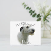 Irish Wolfhound Mama 2 Postkarte (Stehend Vorderseite)