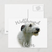 Irish Wolfhound Mama 2 Postkarte (Vorne/Hinten)