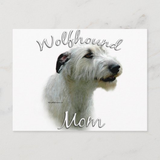Irish Wolfhound Mama 2 Postkarte (Vorderseite)