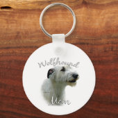 Irish Wolfhound Mama 2 Schlüsselanhänger (Rückseite)
