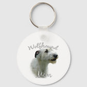 Irish Wolfhound Mama 2 Schlüsselanhänger (Rückseite)