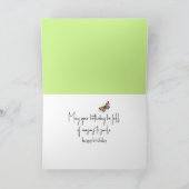 Irish Wolfhound mit Schmetterlingen Karte (Innenseite)