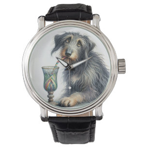 Irish Wolfhound mit Soda Armbanduhr