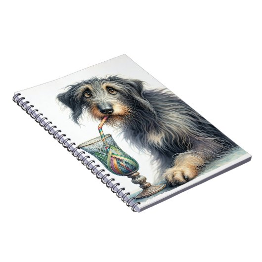 Irish Wolfhound mit Soda Notizblock (Rechte Seite)