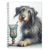 Irish Wolfhound mit Soda Notizblock (Vorderseite)
